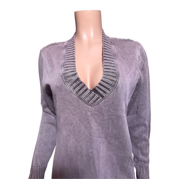 Pulp V neck knit fleece mix pullover raisin sweater top M - Picture 5 of 7